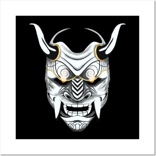 Samurai Mask Bushido Warrior Aesthetic Japanese Posters and Art